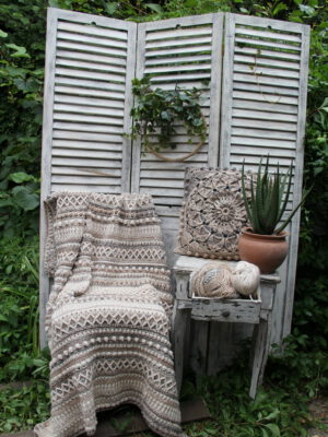 Corneeltje Wol - Plaid Varia naturel 2 Haakpakket - Plaid Varia naturel