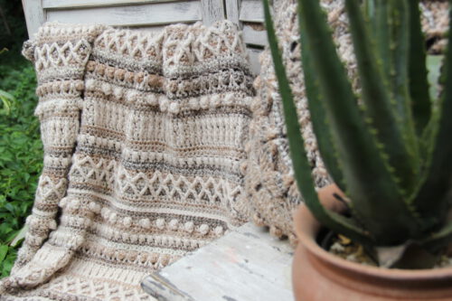 Corneeltje Wol - Plaid Varia naturel Haakpakket - Plaid Varia naturel