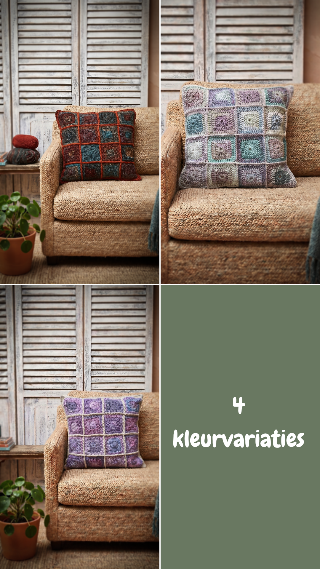 Haakpakket - Solid Square kussen - Stoer & Stijlvol 64