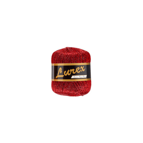 Corneeltje Wol - lurex 013 rood Lammy Yarns - Lurex