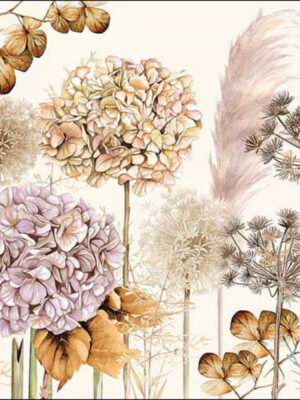 Corneeltje Wol - 1 - bloemen Servet Bloemen - Gedroogde bloemen - B0004 25x25cm (Cocktail servet)