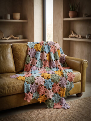 Corneeltje-Wol-Flower-powerrr sfeerfoto Haakpakket - Plaid Flower Powerrr
