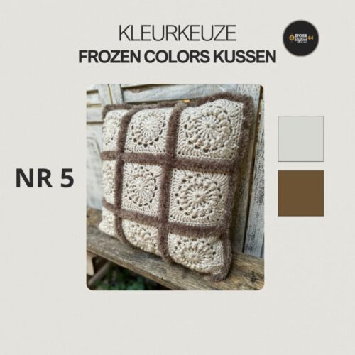 Corneeltje Wol - Frozen colors kussen 10 Haakpakket - Frozen kussen - Stoer & Stijlvol 64