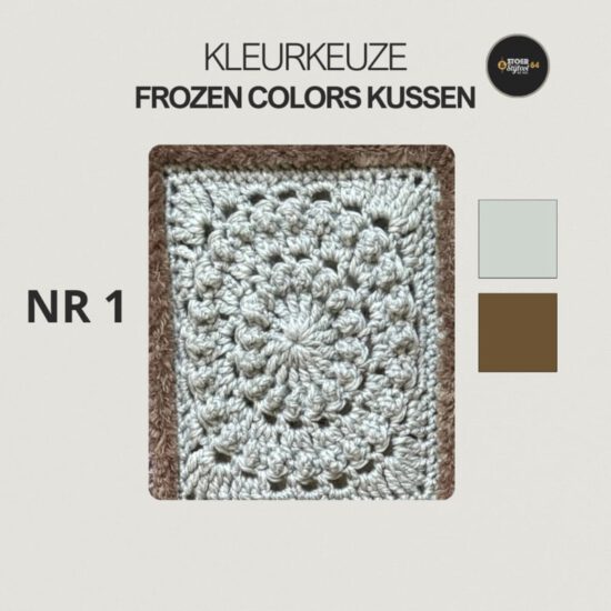 Corneeltje Wol - Frozen colors kussen 6 Haakpakket - Frozen kussen - Stoer & Stijlvol 64