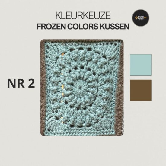 Corneeltje Wol - Frozen colors kussen 7 Haakpakket - Frozen kussen - Stoer & Stijlvol 64