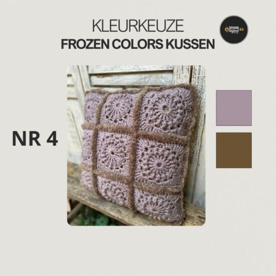 Corneeltje Wol - Frozen colors kussen 8 Haakpakket - Frozen kussen - Stoer & Stijlvol 64