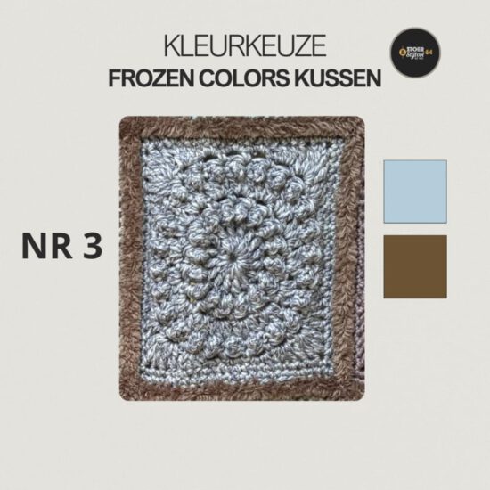Corneeltje Wol - Frozen colors kussen 9 Haakpakket - Frozen kussen - Stoer & Stijlvol 64