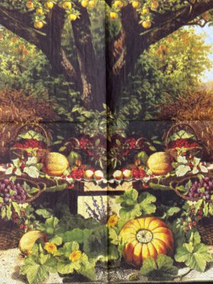 Corneeltje Wol - Herfst tafereel - H0029 Servet Herfst - Herfst tafereel- H0029 - 33 x 33 cm