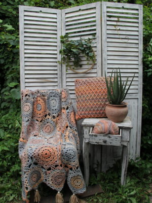 Corneeltje Wol - Hexa plaid MC Orange Haakpakket - Plaid Hexa MC orange