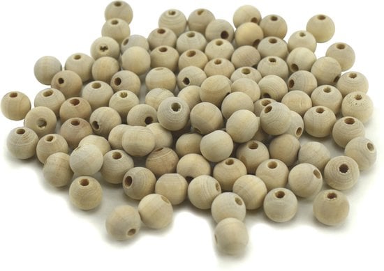 Corneeltje Wol - Houten kralen 10 mm beukenhout (Beukenhout) Houten kralen 10 mm (10 stuks) - Naturel