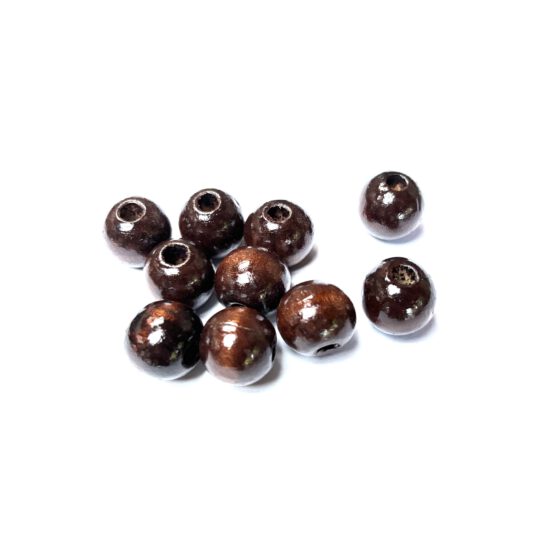 Corneeltje Wol - Houten kralen 16 mm donkerbruin -1 Houten kralen 16 mm Ø donkerbruin (10 stuks)