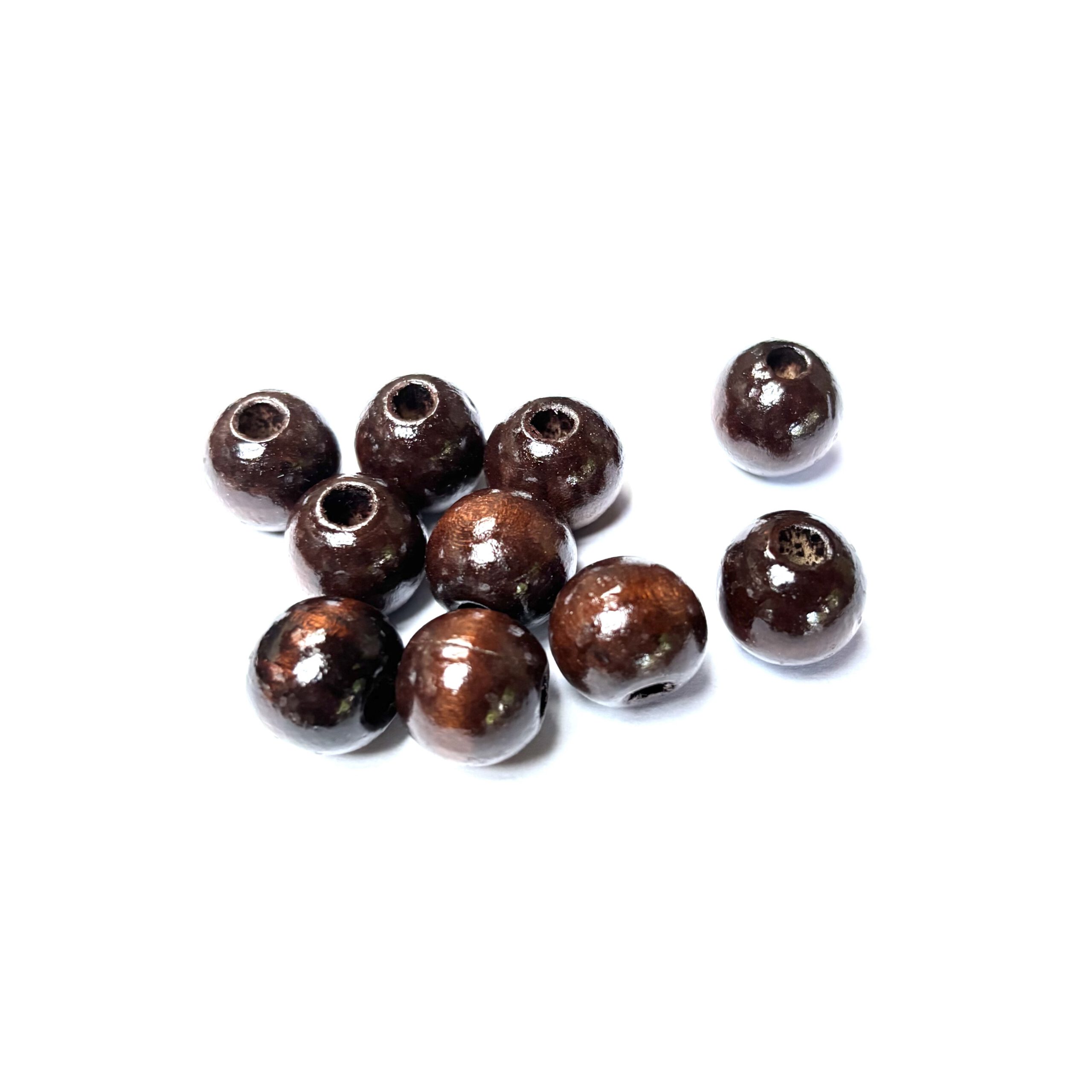 Corneeltje Wol - Houten kralen 16 mm donkerbruin -1 Houten kralen 16 mm Ø donkerbruin (10 stuks)