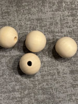 Houten kralen 25 mm (4 stuks)