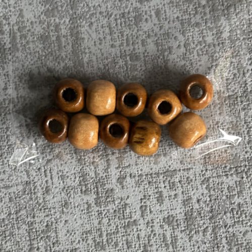 Houten kralen (10 stuks) 9 x 10 mm - Bruin