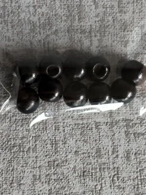 Houten kralen (10 stuks) 9 x 10 mm - Zwart