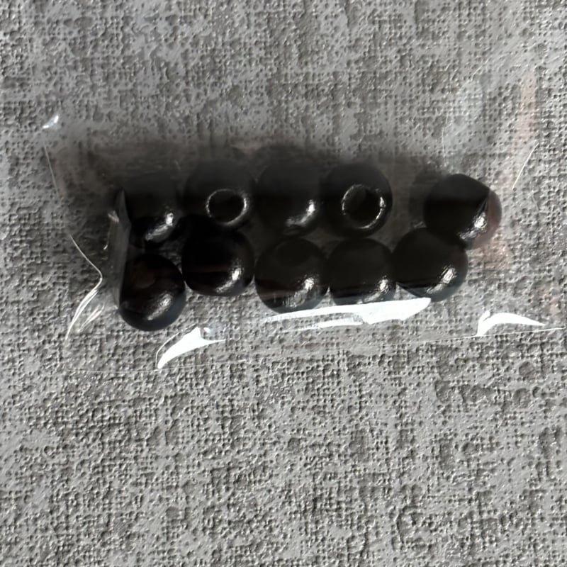 Corneeltje Wol - Houten kralen zwart 9 x 10 mm Houten kralen (10 stuks) 9 x 10 mm - Zwart