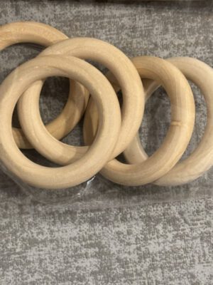Houten ringen 5 cm Ø (5 stuks)