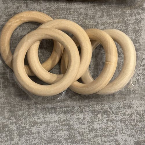 Houten ringen 5 cm Ø (5 stuks)