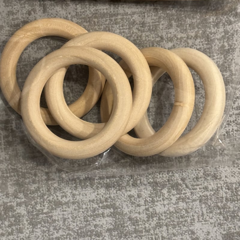 Houten ringen 5 cm Ø (5 stuks)