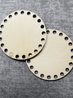 Houten Rondjes 10 cm Ø - 20 boorgaten (2 stuks)