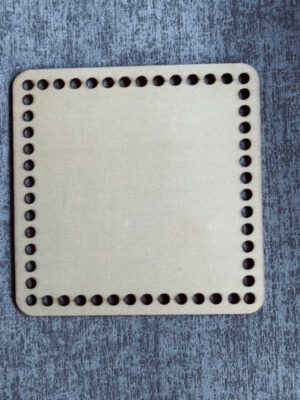 Houten Vierkant 15 cm - 52 boorgaten (1 stuk)