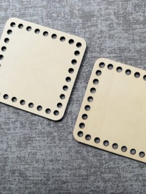 Houten paneeltjes 10 cm Ø - 32 boorgaten (2 stuks)