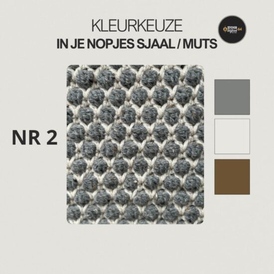 Corneeltje Wol - In je nopjes sjaal 2 Haakpakket - In je Nopjes sjaal + gratis bonuspatroon muts - Stoer & Stijlvol 64