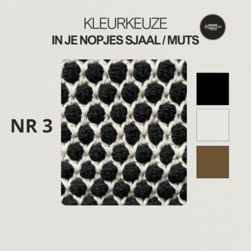 Corneeltje Wol - In je nopjes sjaal 3 Haakpakket - In je Nopjes sjaal + gratis bonuspatroon muts - Stoer & Stijlvol 64