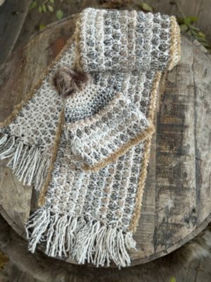 Corneeltje Wol - In je nopjes sjaal Haakpakket - In je Nopjes sjaal + gratis bonuspatroon muts - Stoer & Stijlvol 64