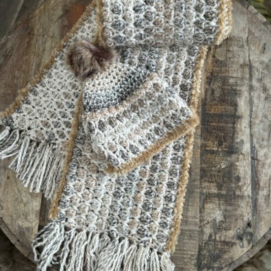 Corneeltje Wol - In je nopjes sjaal Haakpakket - In je Nopjes sjaal + gratis bonuspatroon muts - Stoer & Stijlvol 64