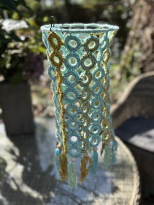 Corneeltje Wol - Lampion rings (18 Ø cm) Blauw-Groen Haakpakket - Lampion Rings (18 Ø cm) Blauw / Groen