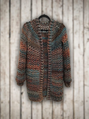 Corneeltje Wol -Marble vest cover foto Haakpakket - Vest-jas Marble