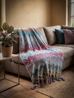 Corneeltje-Wol-Marble-zigzag-MC-sfeerfoto Haakpakket - Plaid Marble ZigZag