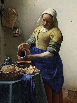 Servet Oude Meesters - Het Melkmeisje 33x33cm