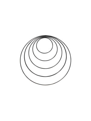 Corneeltje Wol - Metalen ringen zwart Metalen ringen 15-20 cm Ø - Antraciet