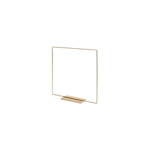 Metalen vierkant op voet 35cm - Goud