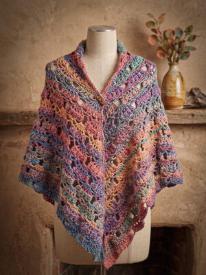 Corneeltje-Wol-Mile-a-Minute-sjaal-Poncho colors Haakpakket - Omslag Colors
