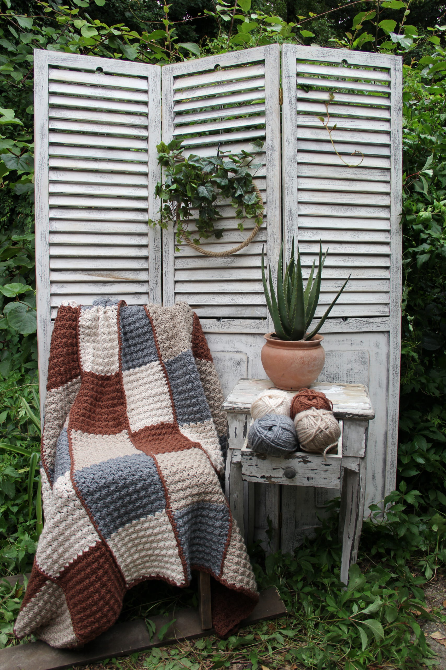 Corneeltje Wol - Nostalgische Lappendeken Haakpakket - Plaid Nostalgische Lappendeken