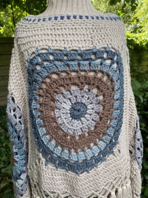 Corneeltje Wol - PONCHO IBIZA BLUE 2 Haakpakket - Poncho Ibiza blue