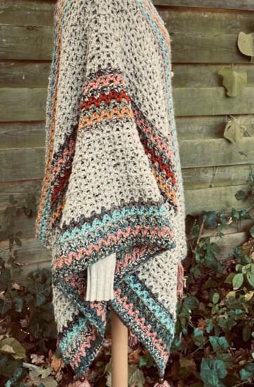 Haakpakket - Poncho/omslag colors