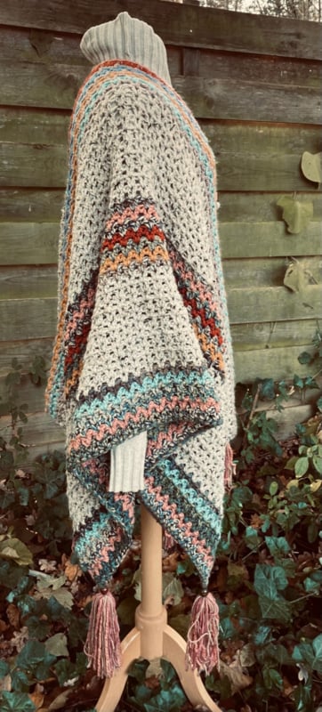 Haakpakket - Poncho/omslag colors