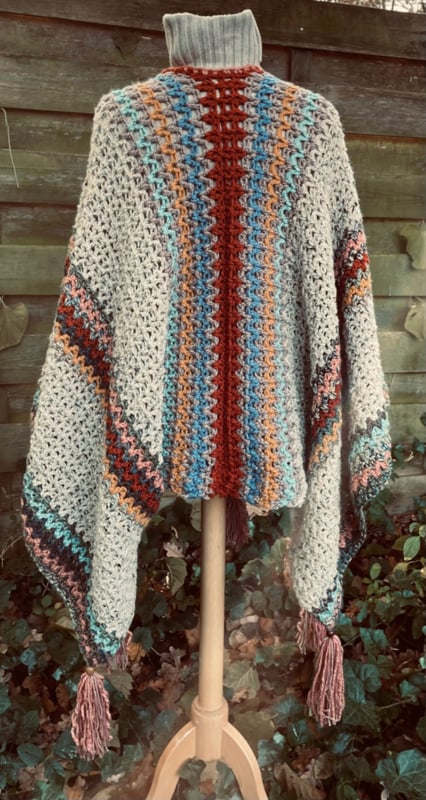 Haakpakket - Poncho/omslag colors