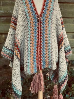 Haakpakket - Poncho/omslag colors