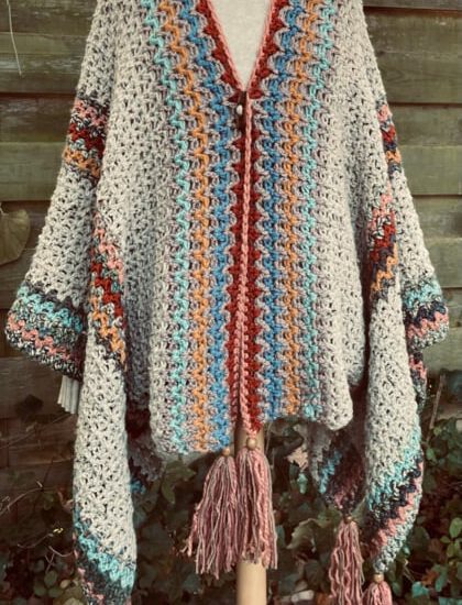 Haakpakket - Poncho/omslag colors