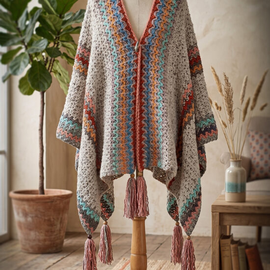 Haakpakket - Poncho/omslag colors