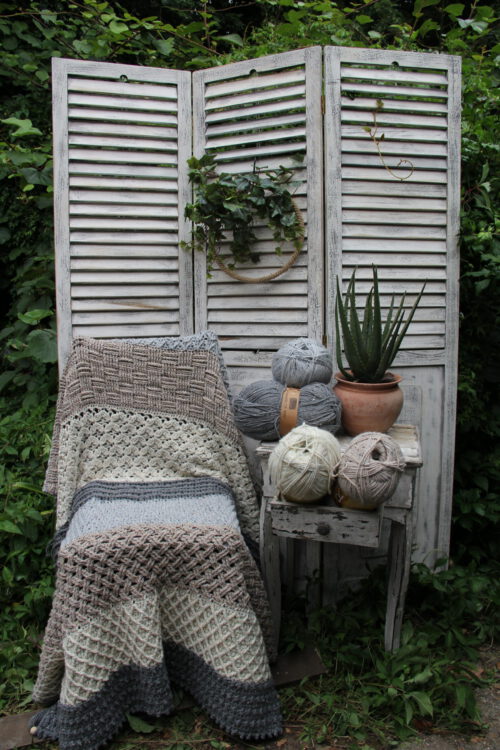 Corneeltje Wol - Plaid Rustic Relïef Haakpakket - Plaid Rustic Relïef