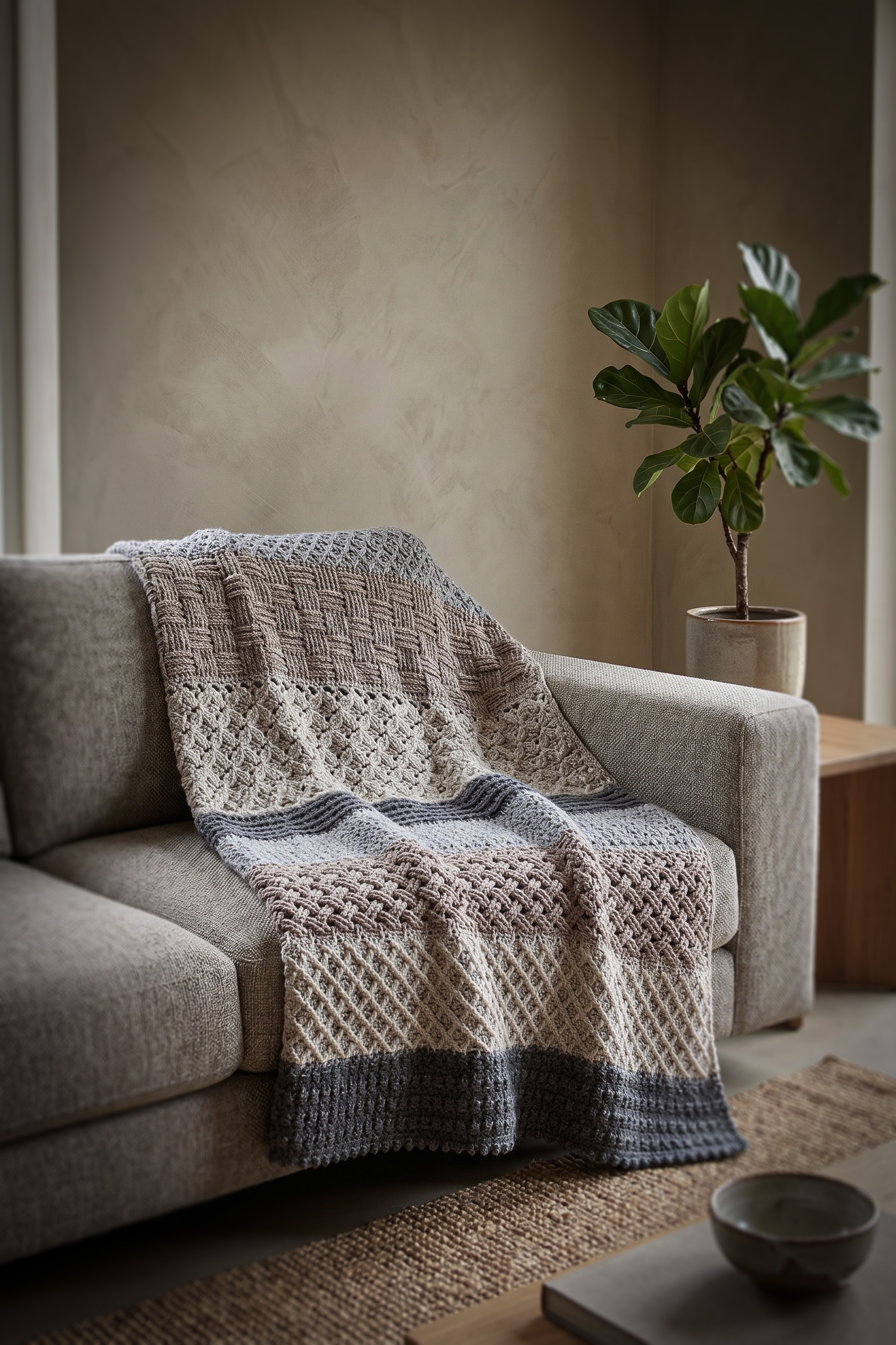 Haakpakket - Plaid Rustic Relïef