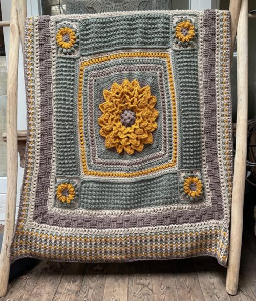 Corneeltje Wol - Plaid Tournesol - 2 Haakpakket - Plaid Tournesol