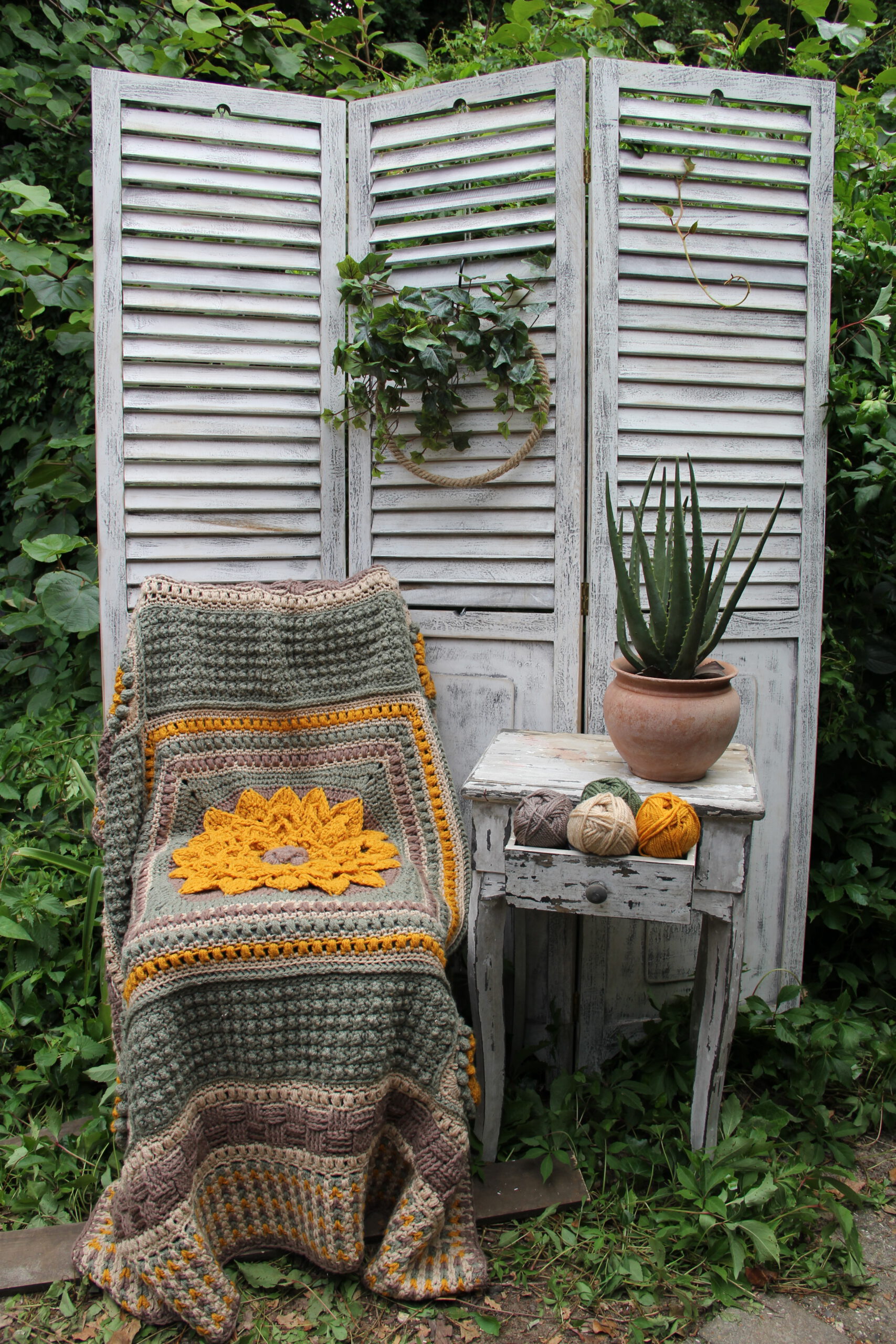 Corneeltje Wol - Plaid Tournesol -3 Haakpakket - Plaid Tournesol