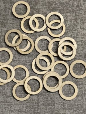 Platte, Houten ringen 3 cm (50 stuks)